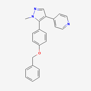 4-(5-(4-(benzyloxy)phenyl)-1-methyl-1H-pyrazol-4-yl)pyridine