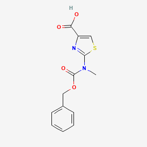molecular formula C13H12N2O4S B2914190 2-[Methyl(phenylmethoxycarbonyl)amino]-1,3-thiazole-4-carboxylic acid CAS No. 1861728-57-5