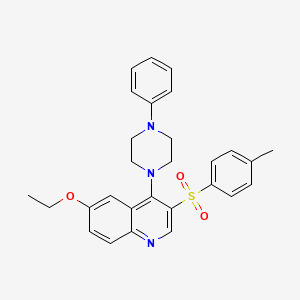 molecular formula C28H29N3O3S B2914193 6-Ethoxy-4-(4-phenylpiperazin-1-yl)-3-tosylquinoline CAS No. 899356-13-9
