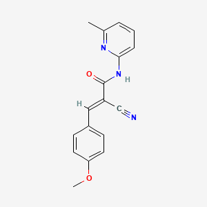molecular formula C17H15N3O2 B2914194 (2E)-2-cyano-3-(4-methoxyphenyl)-N-(6-methylpyridin-2-yl)prop-2-enamide CAS No. 496021-30-8