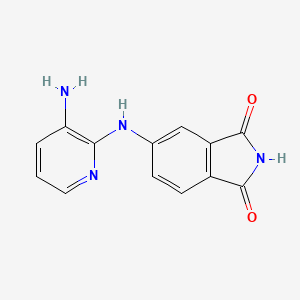 molecular formula C13H10N4O2 B2914197 5-[(3-aminopyridin-2-yl)amino]-2,3-dihydro-1H-isoindole-1,3-dione CAS No. 1038361-41-9