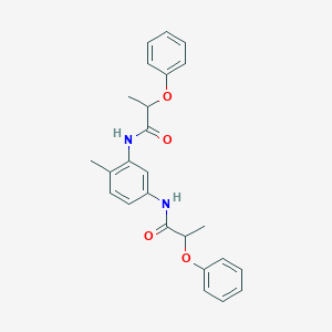 molecular formula C25H26N2O4 B291420 N-{2-methyl-5-[(2-phenoxypropanoyl)amino]phenyl}-2-phenoxypropanamide 