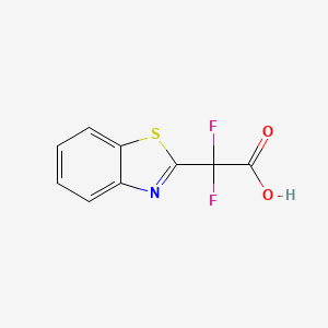 molecular formula C9H5F2NO2S B2914200 2-(1,3-Benzothiazol-2-yl)-2,2-difluoroacetic acid CAS No. 15208-44-3