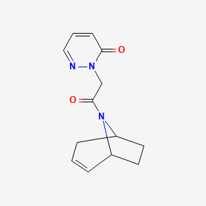molecular formula C13H15N3O2 B2914202 2-(2-((1R,5S)-8-azabicyclo[3.2.1]oct-2-en-8-yl)-2-oxoethyl)pyridazin-3(2H)-one CAS No. 1705099-63-3