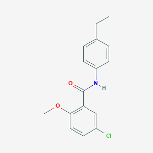 molecular formula C16H16ClNO2 B291421 5-chloro-N-(4-ethylphenyl)-2-methoxybenzamide 
