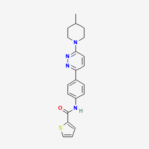 molecular formula C21H22N4OS B2914211 N-(4-(6-(4-methylpiperidin-1-yl)pyridazin-3-yl)phenyl)thiophene-2-carboxamide CAS No. 899746-22-6