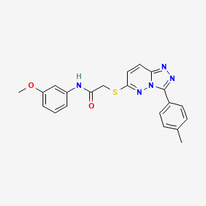 molecular formula C21H19N5O2S B2914215 N-(3-甲氧苯基)-2-((3-(对甲苯基)-[1,2,4]三唑并[4,3-b]哒嗪-6-基)硫代)乙酰胺 CAS No. 852375-59-8