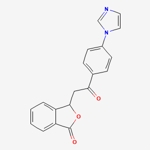 molecular formula C19H14N2O3 B2914218 3-{2-[4-(1H-咪唑-1-基)苯基]-2-氧代乙基}-2-苯并呋喃-1(3H)-酮 CAS No. 477850-47-8