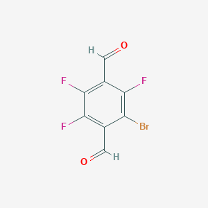 molecular formula C8H2BrF3O2 B2914230 2-溴-3,5,6-三氟对苯二甲醛 CAS No. 2244721-32-0