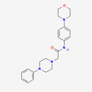 molecular formula C22H28N4O2 B2914239 N-(4-morpholinophenyl)-2-(4-phenylpiperazino)acetamide CAS No. 763125-30-0