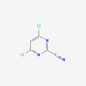 molecular formula C5HCl2N3 B2914240 4,6-Dichloropyrimidine-2-carbonitrile CAS No. 1451391-83-5