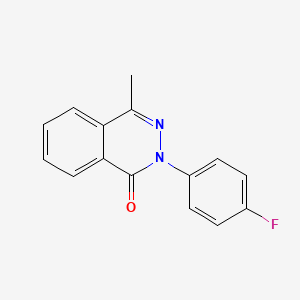 molecular formula C15H11FN2O B2914252 2-(4-氟苯基)-4-甲基-1(2H)-酞嗪酮 CAS No. 381675-95-2