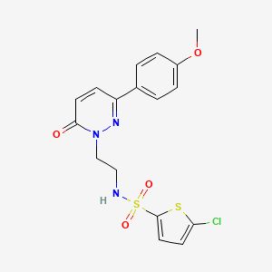 molecular formula C17H16ClN3O4S2 B2914257 5-chloro-N-(2-(3-(4-methoxyphenyl)-6-oxopyridazin-1(6H)-yl)ethyl)thiophene-2-sulfonamide CAS No. 923249-96-1