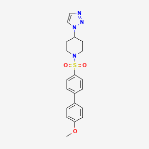 1-((4'-methoxy-[1,1'-biphenyl]-4-yl)sulfonyl)-4-(1H-1,2,3-triazol-1-yl)piperidine