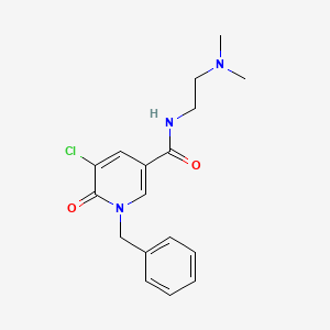 molecular formula C17H20ClN3O2 B2914265 1-苄基-5-氯-N-[2-(二甲氨基)乙基]-6-氧代-1,6-二氢-3-吡啶甲酰胺 CAS No. 338981-10-5