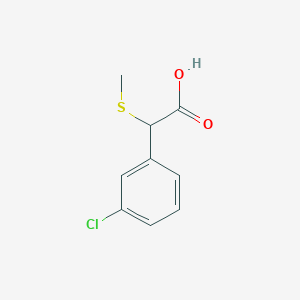 molecular formula C9H9ClO2S B2914271 2-(3-Chlorophenyl)-2-(methylsulfanyl)acetic acid CAS No. 29270-27-7
