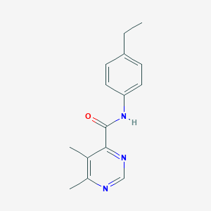 molecular formula C15H17N3O B2914324 N-(4-Ethylphenyl)-5,6-dimethylpyrimidine-4-carboxamide CAS No. 2380142-79-8