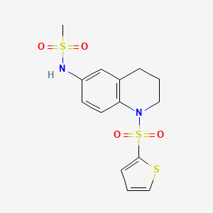 N-(1-thiophen-2-ylsulfonyl-3,4-dihydro-2H-quinolin-6-yl)methanesulfonamide