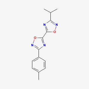 3-Isopropyl-3'-(4-methylphenyl)-5,5'-bi-1,2,4-oxadiazole