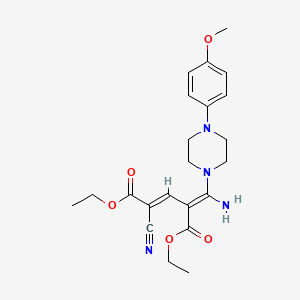 diethyl (E,4E)-4-[amino-[4-(4-methoxyphenyl)piperazin-1-yl]methylidene]-2-cyanopent-2-enedioate