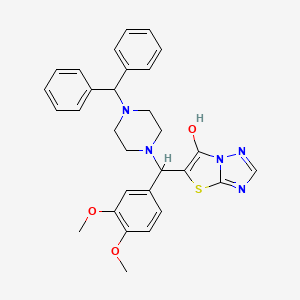 5-((4-Benzhydrylpiperazin-1-yl)(3,4-dimethoxyphenyl)methyl)thiazolo[3,2-b][1,2,4]triazol-6-ol