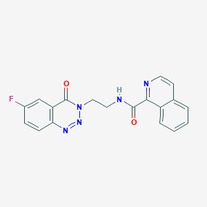 molecular formula C19H14FN5O2 B2914344 N-(2-(6-fluoro-4-oxobenzo[d][1,2,3]triazin-3(4H)-yl)ethyl)isoquinoline-1-carboxamide CAS No. 1903046-98-9