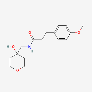 molecular formula C16H23NO4 B2914350 N-((4-hydroxytetrahydro-2H-pyran-4-yl)methyl)-3-(4-methoxyphenyl)propanamide CAS No. 1351620-68-2