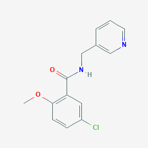 molecular formula C14H13ClN2O2 B291437 5-chloro-2-methoxy-N-(pyridin-3-ylmethyl)benzamide 