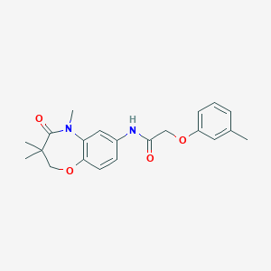 2-(m-tolyloxy)-N-(3,3,5-trimethyl-4-oxo-2,3,4,5-tetrahydrobenzo[b][1,4]oxazepin-7-yl)acetamide