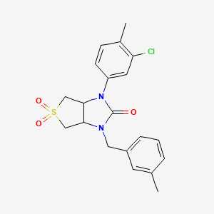 molecular formula C20H21ClN2O3S B2914381 1-(3-chloro-4-methylphenyl)-3-(3-methylbenzyl)tetrahydro-1H-thieno[3,4-d]imidazol-2(3H)-one 5,5-dioxide CAS No. 894928-06-4
