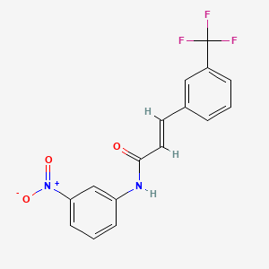 molecular formula C16H11F3N2O3 B2914384 (2E)-N-(3-nitrophenyl)-3-[3-(trifluoromethyl)phenyl]prop-2-enamide CAS No. 314251-28-0