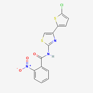 N-[4-(5-chlorothiophen-2-yl)-1,3-thiazol-2-yl]-2-nitrobenzamide