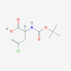 molecular formula C10H16ClNO4 B2914396 2-{[(Tert-butoxy)carbonyl]amino}-4-chloropent-4-enoic acid CAS No. 2044713-54-2