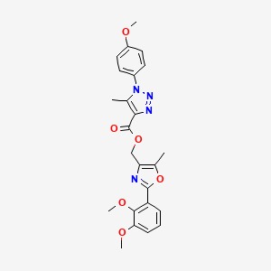 [2-(2,3-dimethoxyphenyl)-5-methyl-1,3-oxazol-4-yl]methyl 1-(4-methoxyphenyl)-5-methyl-1H-1,2,3-triazole-4-carboxylate