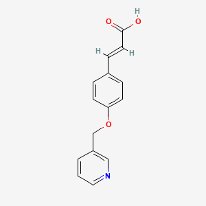 molecular formula C15H13NO3 B2914409 (2E)-3-[4-(pyridin-3-ylmethoxy)phenyl]acrylic acid CAS No. 227104-92-9