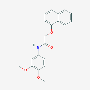 molecular formula C20H19NO4 B291441 N-(3,4-dimethoxyphenyl)-2-(1-naphthyloxy)acetamide 