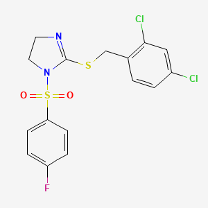 2-[(2,4-Dichlorophenyl)methylsulfanyl]-1-(4-fluorophenyl)sulfonyl-4,5-dihydroimidazole