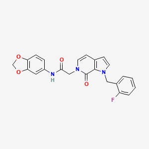 molecular formula C23H18FN3O4 B2914419 N-1,3-benzodioxol-5-yl-2-[1-(2-fluorobenzyl)-7-oxo-1,7-dihydro-6H-pyrrolo[2,3-c]pyridin-6-yl]acetamide CAS No. 1286702-46-2