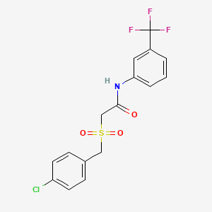 2-[(4-chlorophenyl)methanesulfonyl]-N-[3-(trifluoromethyl)phenyl]acetamide