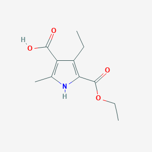 B2914435 5-(Ethoxycarbonyl)-4-ethyl-2-methyl-1H-pyrrole-3-carboxylic acid CAS No. 66414-05-9