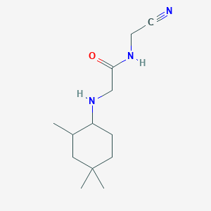 molecular formula C13H23N3O B2914456 N-(Cyanomethyl)-2-[(2,4,4-trimethylcyclohexyl)amino]acetamide CAS No. 1645504-65-9