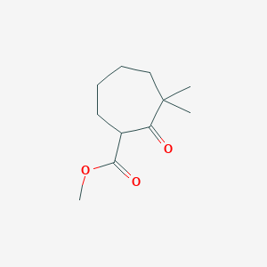 molecular formula C11H18O3 B2914460 Methyl 3,3-dimethyl-2-oxocycloheptanecarboxylate CAS No. 1190305-65-7