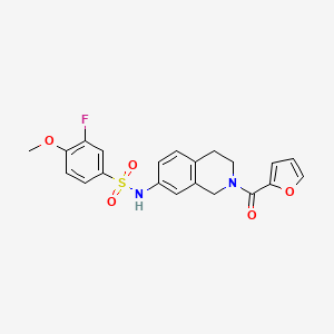3-fluoro-N-(2-(furan-2-carbonyl)-1,2,3,4-tetrahydroisoquinolin-7-yl)-4-methoxybenzenesulfonamide