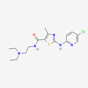 2-[(5-chloropyridin-2-yl)amino]-N-[2-(diethylamino)ethyl]-4-methyl-1,3-thiazole-5-carboxamide