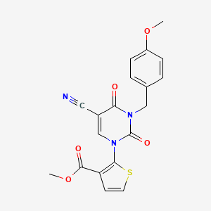 methyl 2-[5-cyano-3-(4-methoxybenzyl)-2,4-dioxo-3,4-dihydro-1(2H)-pyrimidinyl]-3-thiophenecarboxylate