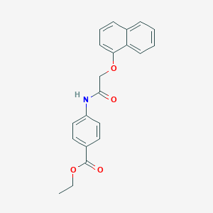 molecular formula C21H19NO4 B291447 Ethyl 4-{[(naphthalen-1-yloxy)acetyl]amino}benzoate 
