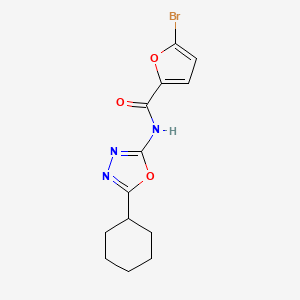 molecular formula C13H14BrN3O3 B2914476 5-bromo-N-(5-cyclohexyl-1,3,4-oxadiazol-2-yl)furan-2-carboxamide CAS No. 1171731-85-3