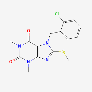 7-(2-chlorobenzyl)-1,3-dimethyl-8-(methylsulfanyl)-3,7-dihydro-1H-purine-2,6-dione