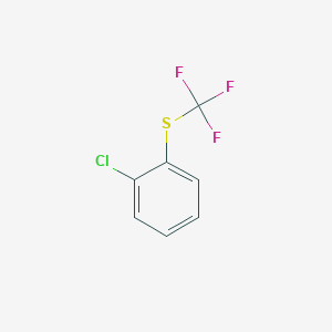 molecular formula C7H4ClF3S B2914490 1-Chloro-2-[(trifluoromethyl)sulfanyl]benzene CAS No. 398-74-3
