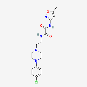 molecular formula C18H22ClN5O3 B2914498 N1-(2-(4-(4-chlorophenyl)piperazin-1-yl)ethyl)-N2-(5-methylisoxazol-3-yl)oxalamide CAS No. 1049575-80-5